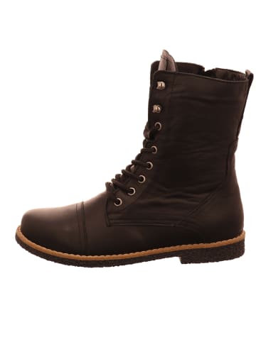 Esgano Damenschnürrstiefel warm flach Da.-Stiefelette in  Schwarz