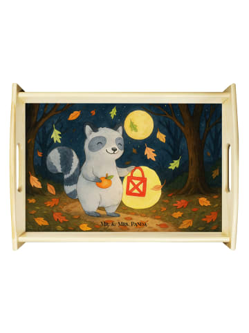 Mr. & Mrs. Panda bett tablett Waschbär Laterne Design ohne Spruch in Weiß