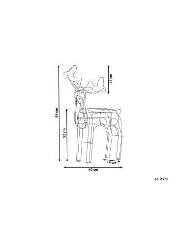 Beliani LED Deko INNNES in Weiß - (W) 40 x (H) 94 x (L) 14 cm