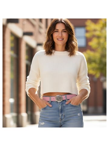 FRONHOFER Damen Ledergürtel Silber in Lavendel