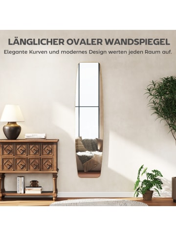 HOMCOM Wandspiegel-160L x 40B x 3H cm-Gold