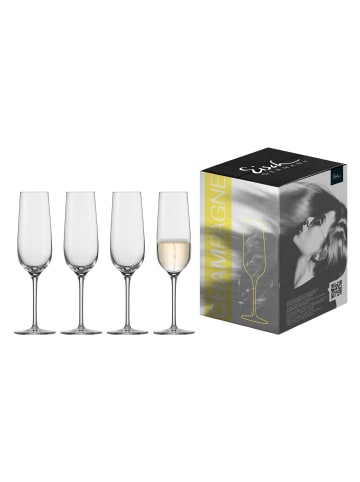 Eisch 4er Set Sektgläser Vinezza 225 ml in transparent