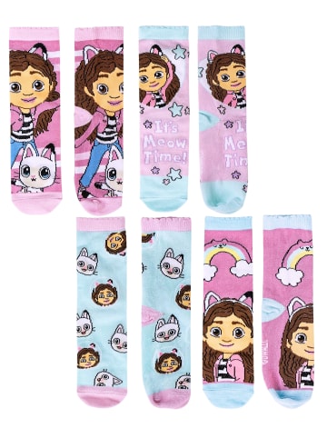 Cerda 4er - Pack Kindersocken Gabby´s Dollhouse Geschenkset mit Spardose  in Bunt