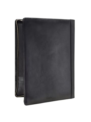Esquire Collegemappe Leder 24 cm schwarz