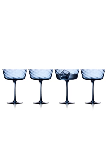 Lyngby Glas Champagner-Schale Vienna in Blau