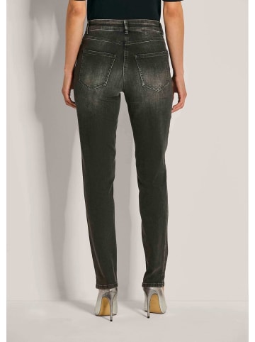 MADELEINE Schmale Five-Pocket-Jeans mit Glitzer in black denim