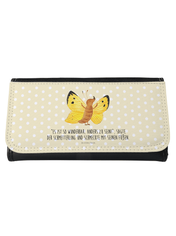 Mr. & Mrs. Panda Wallet Schmetterling Zitronenfalter mit Spruch in Gelb Pastell
