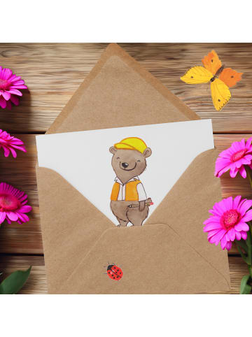 Mr. & Mrs. Panda Glückwunschkarte Bauingenieur Wille mit Spruch in Weiß