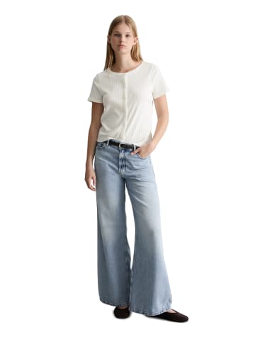 Marc O'Polo DENIM Pointelle-Kurzarm-Cardigan regular in Silky White