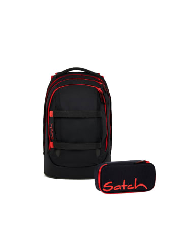 Satch Schulrucksack-Set PACK Fire Phantom 2-teilig in Schwarz