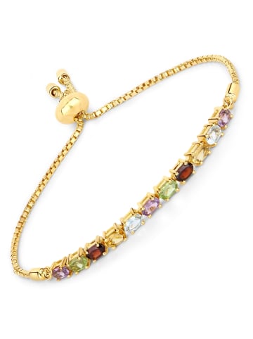 Rafaela Donata Armband Sterling Silber gelbvergoldet Edelsteine multicolor in gelbgold