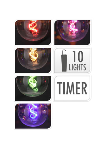 PROGARDEN LED-Lichterkette in schwarz
