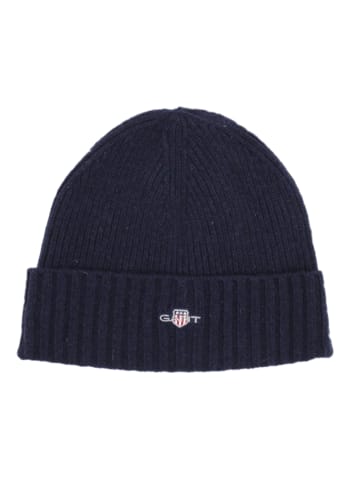 Gant UNISEX. SHIELD WOOL BEANIE in Marine