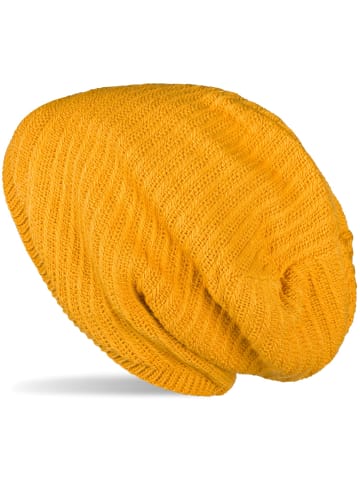 styleBREAKER Strick Beanie Mütze in Curry