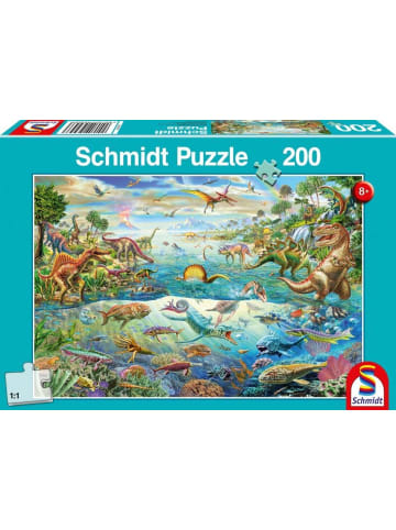 Schmidt Spiele Entdecke die Dinosaurier, 200 Teile - Kinderpuzzle