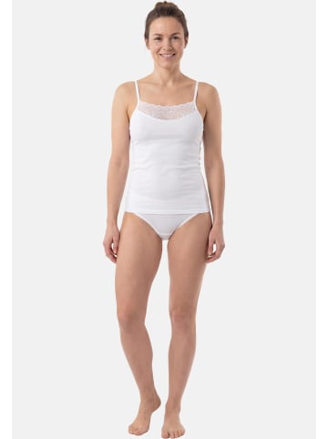 Conta Spaghetti Top Modal in Weiß / blau