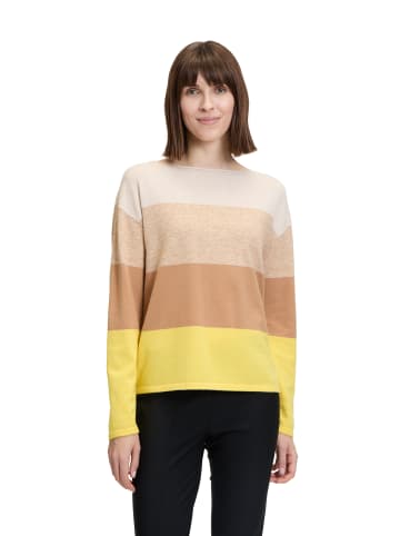 Betty Barclay Feinstrickpullover mit Color Blocking in Patch Beige/Yellow