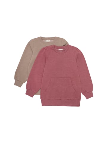 Minymo Rundhalspullover MISweat girl in Rot