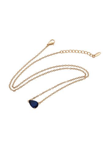faina Women Charm Necklace in Rose Gold Navy