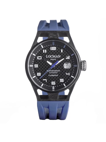 Locman Herrenuhr "Montecristo Carbon" in Blau