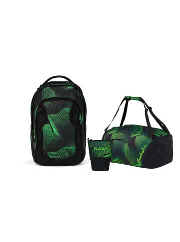 Satch Schulrucksack-Set MATCH PLUS "Seismic Green" 3-tlg. in Grün