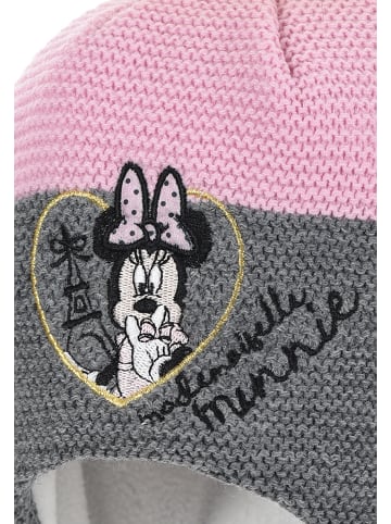 Disney Minnie Mouse Wintermütze mit Bommel in Grau