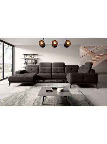 MF Design Nevido Recamiere Rechts in Braun -  (L) 201 x (B) 350 x (H) 77 cm