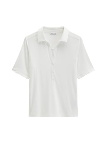 Marc O'Polo Jerseybluse im Polo-Stil regular in White Cotton