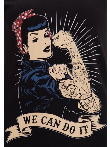 Queen Kerosin Shirt "T Shirt - We Can Do It" in Schwarz