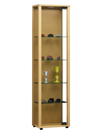 VCM Holz Glas Stand Vitrine Sammelvitrine Edana Mini in Buche