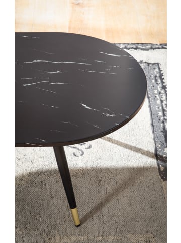 KADIMA DESIGN Couchtisch 120x60x41,5 cm mit Marmor Optik Modern, Design in Schwarz