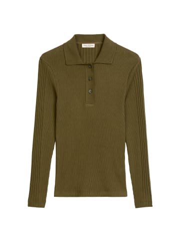 Marc O'Polo DfC Langarm-Poloshirt slim in Mossy Olive