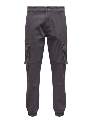 ONLY & SONS Cargo-Hose in Grey Pinstripe