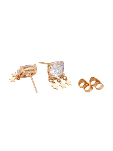 faina Women Stud Earrings in Rose Gold White