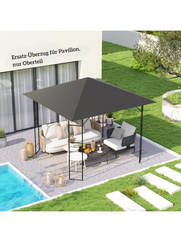 Outsunny Pavillon Ersatzdach 298L x 298B cm Grau