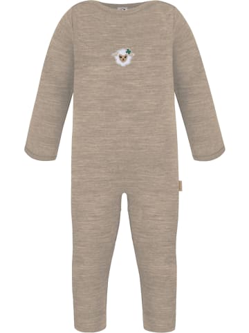 Normani Outdoor Sports 2er Pack Baby Merino Strampler Tangoio in Beige/Anthrazit