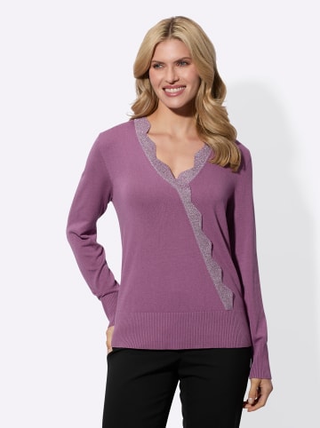 Sieh an! Langarm-Pullover in violett