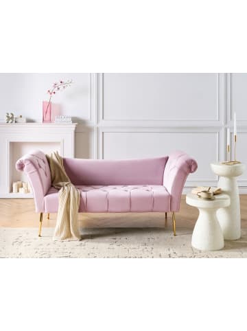Beliani Chaiselongue NANTILLY in Violett - (W) 175 x (H) 76 x (L) 70 cm