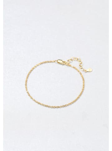 Hey Happiness Vergold. Armkette Singapurkette 925 Sterlingsilber in Gold - (L) 15,5-19 cm