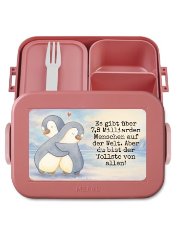 Mr. & Mrs. Panda MEPAL Bentobox Pinguine Kuscheln Design mit Spruch in Rot Pastell