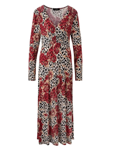 Aniston SELECTED Midikleid in rot-dunkelrot-schwarz-offwhite