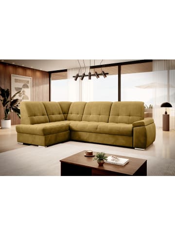 MF Design Saido Recamiere Links in Senfgelb -  (L) 272 x (B) 272 x (H) 95 cm