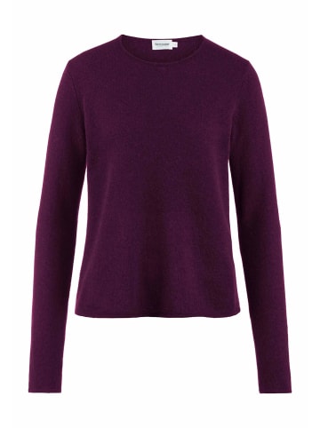Hessnatur Strick Pullover Regular in dunkles purpur