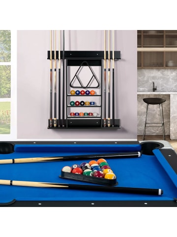 COSTWAY Billardstockhalter in Schwarz