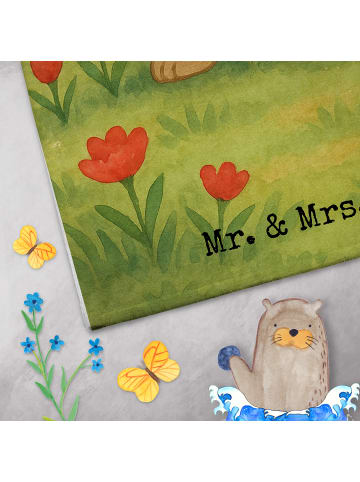 Mr. & Mrs. Panda Gästetuch Hund Dame Design ohne Spruch in Weiß