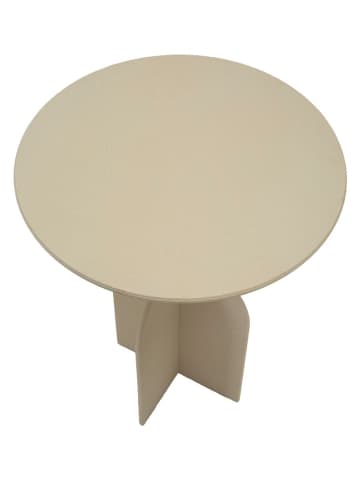 Mauro Ferretti Couchtisch aus cremefarbenem Metall, ø 45 x 58 cm