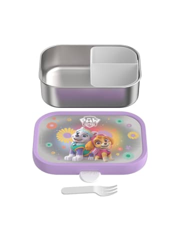Mepal Edelstahl-Brotdose mit Gabel Campus in 18 x 13 cm in Paw Patrol Girl