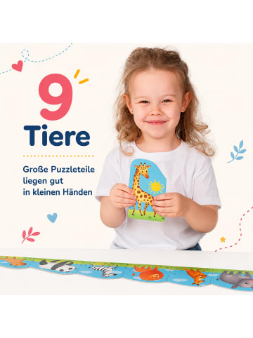 MAGNIKON Puzzle Ab 2, Große und Kleine Tiere, Kinderpuzzle, 9 Teile