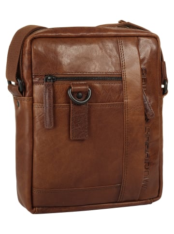 SPIKES & SPARROW Umhängetasche echt Leder in cognac