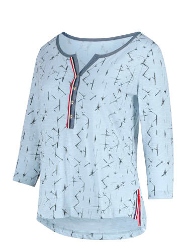 WITT WEIDEN Print-Shirt in blau-bedruckt